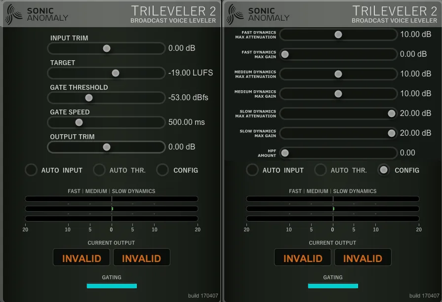 TriLeveler 2 plugin settings