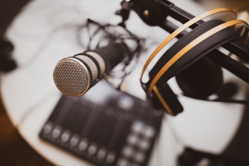 Professional podcast audio quality setup