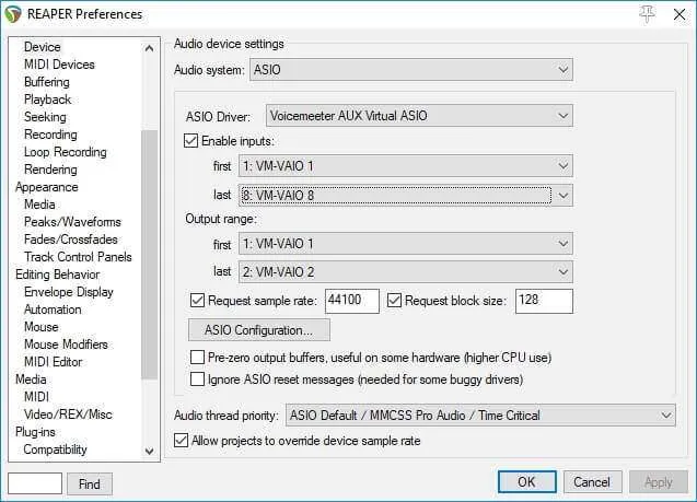 Voicemeeter Skype configuration