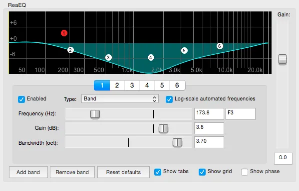 EQ curve example showing cut vs boost approach