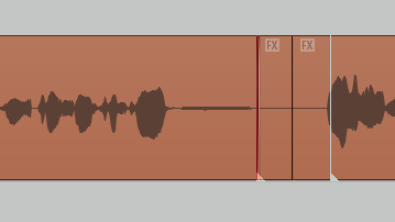 Filler word pattern in waveform