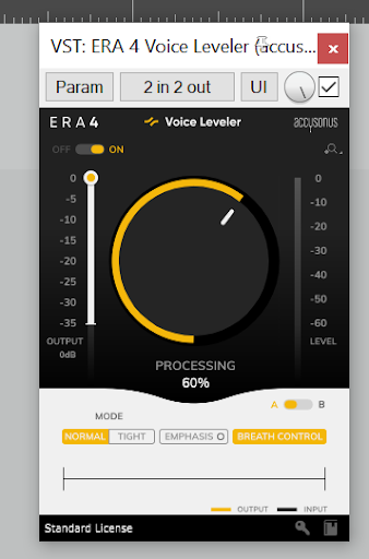 Room tone example in Reaper
