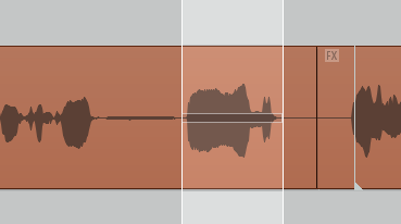 Waveform showing filler word