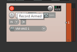 Record arm button in Reaper