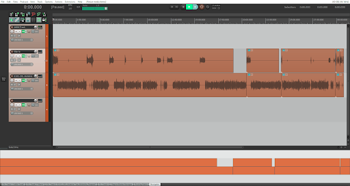 Resynchronized tracks after alignment