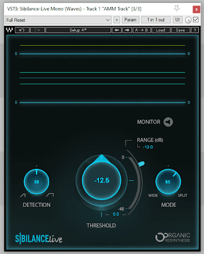 Sibilance plugin interface