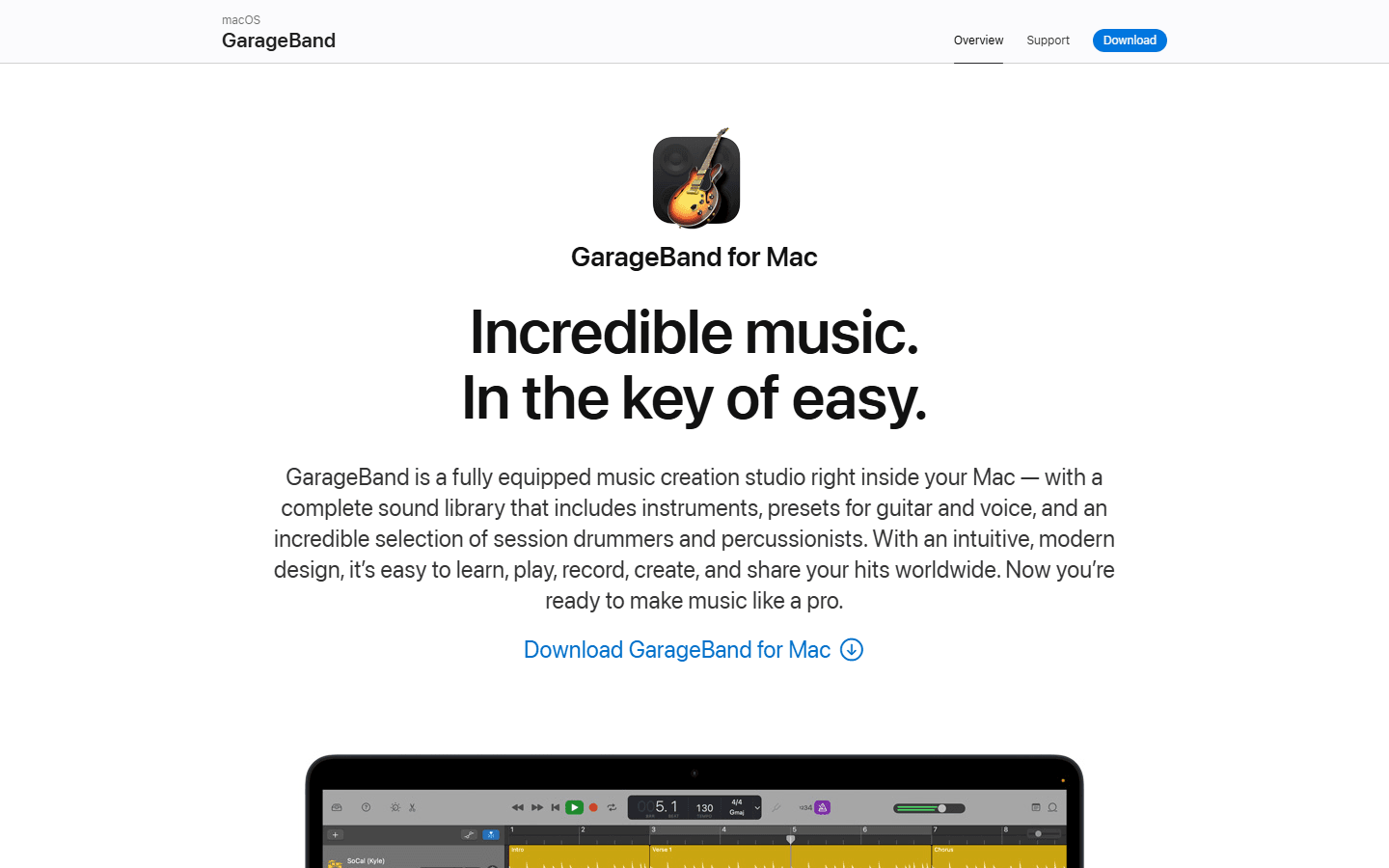 GarageBand on Apple